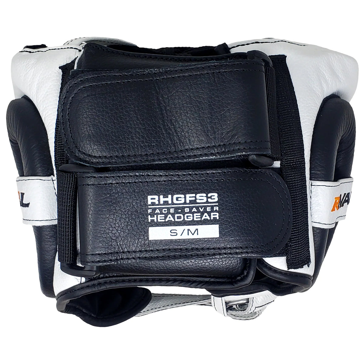 Black and white face guard with 'RHGF53' branding on a white background