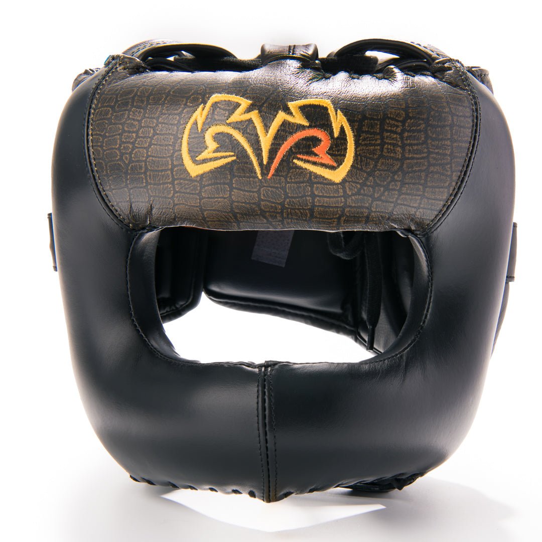 Rival Boxing Guerrero Facesaver Headgear, Crocodile/Black - Forza Sports