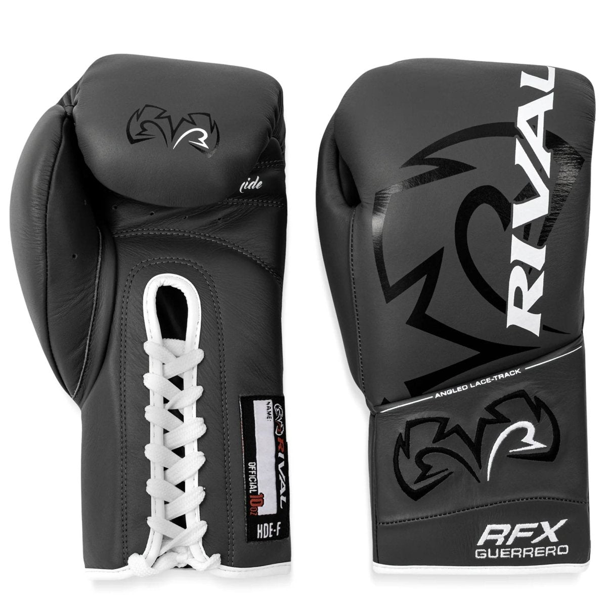 RIVAL Boxing RFX - Guerrero HDEF Pro Fight Lace - Up Boxing Gloves, Gray - Forza Sports