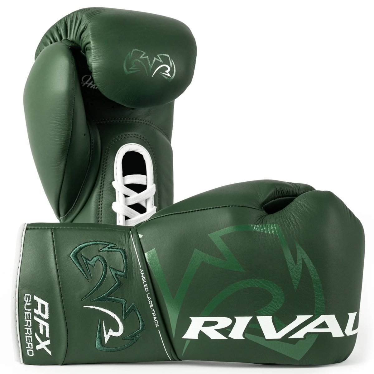 RIVAL Boxing RFX - Guerrero HDEF Pro Fight Lace - Up Boxing Gloves, Green - Forza Sports