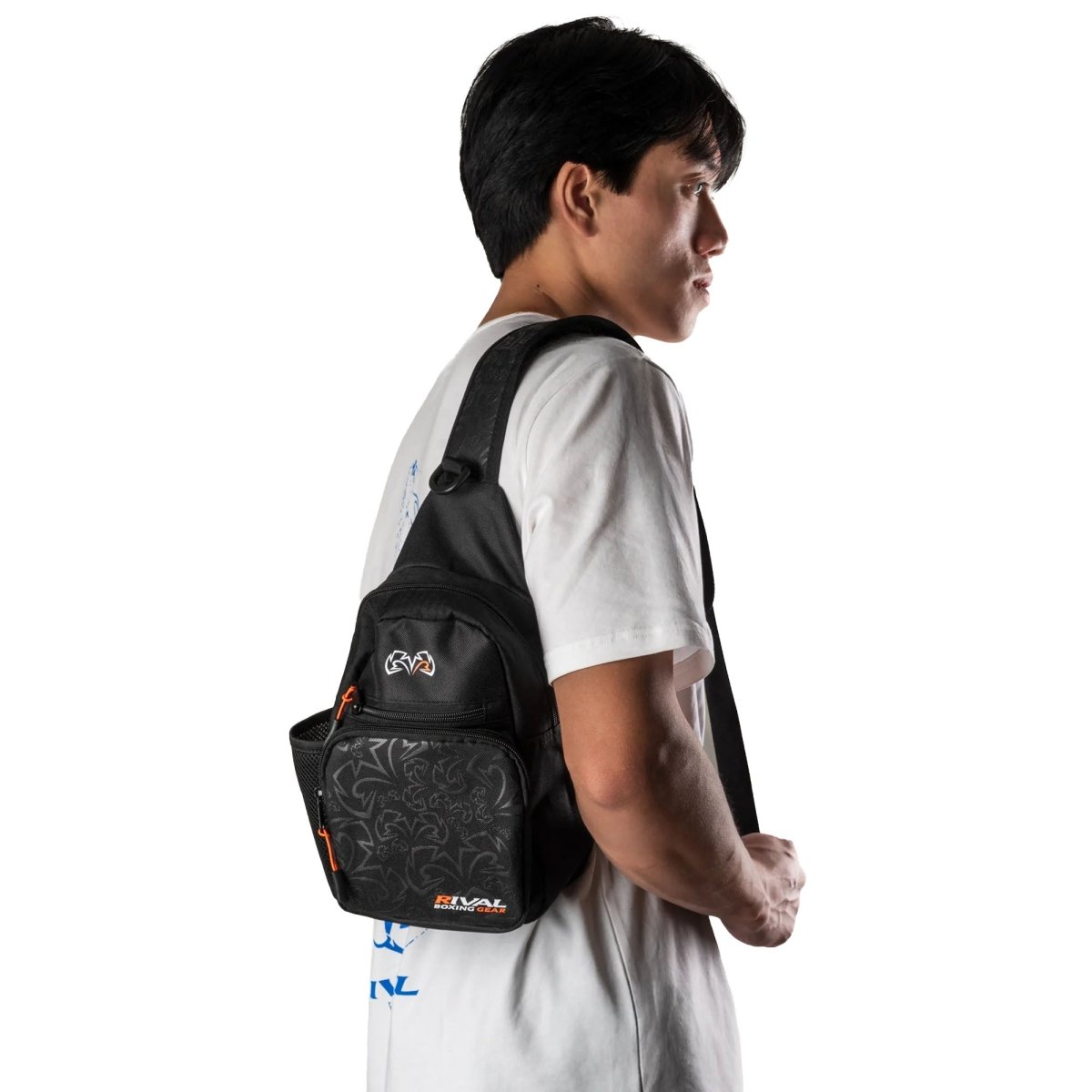 RIVAL Boxing Shoulder Bag with Water Bottle Compartment, Black - Forza Sports