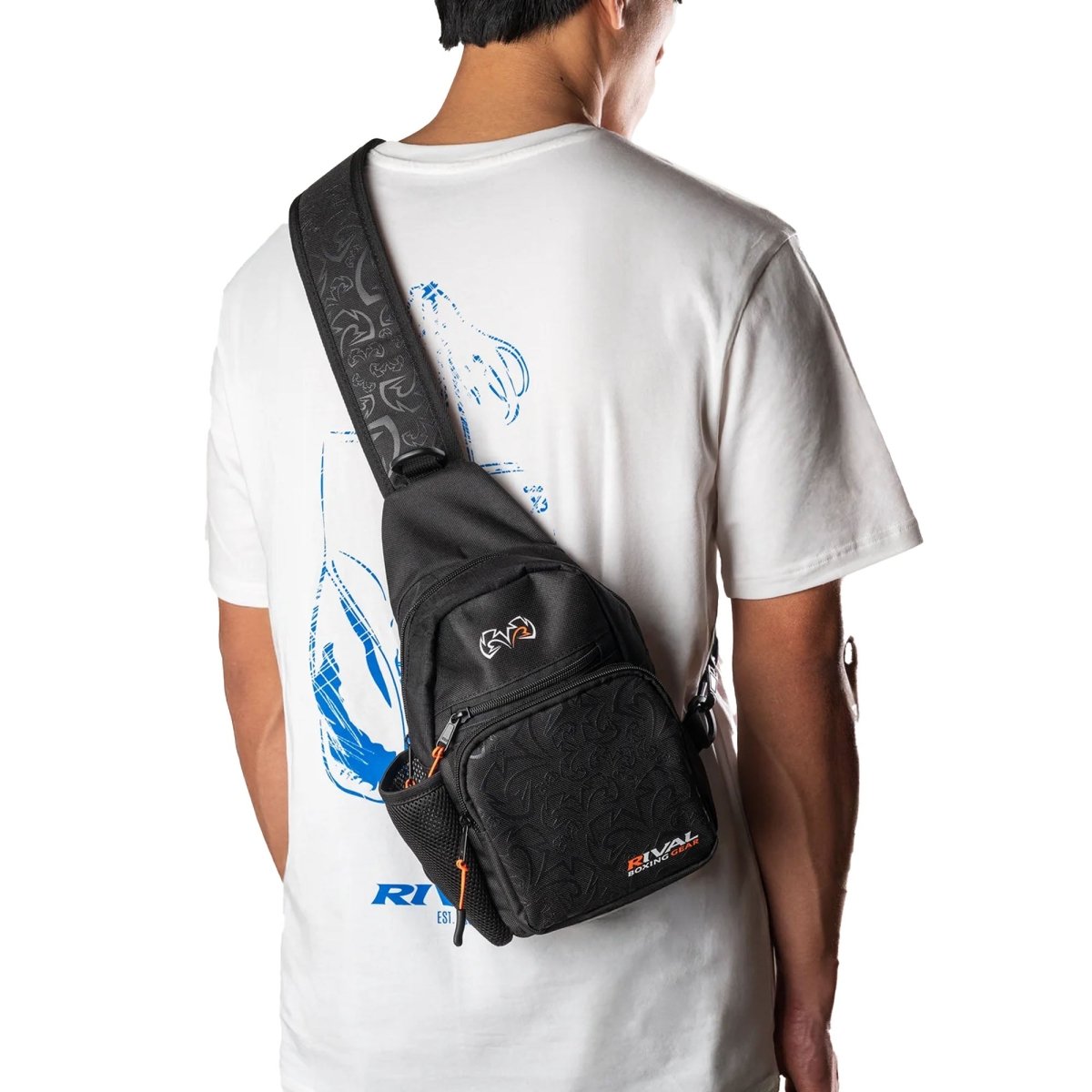 RIVAL Boxing Shoulder Bag with Water Bottle Compartment, Black - Forza Sports