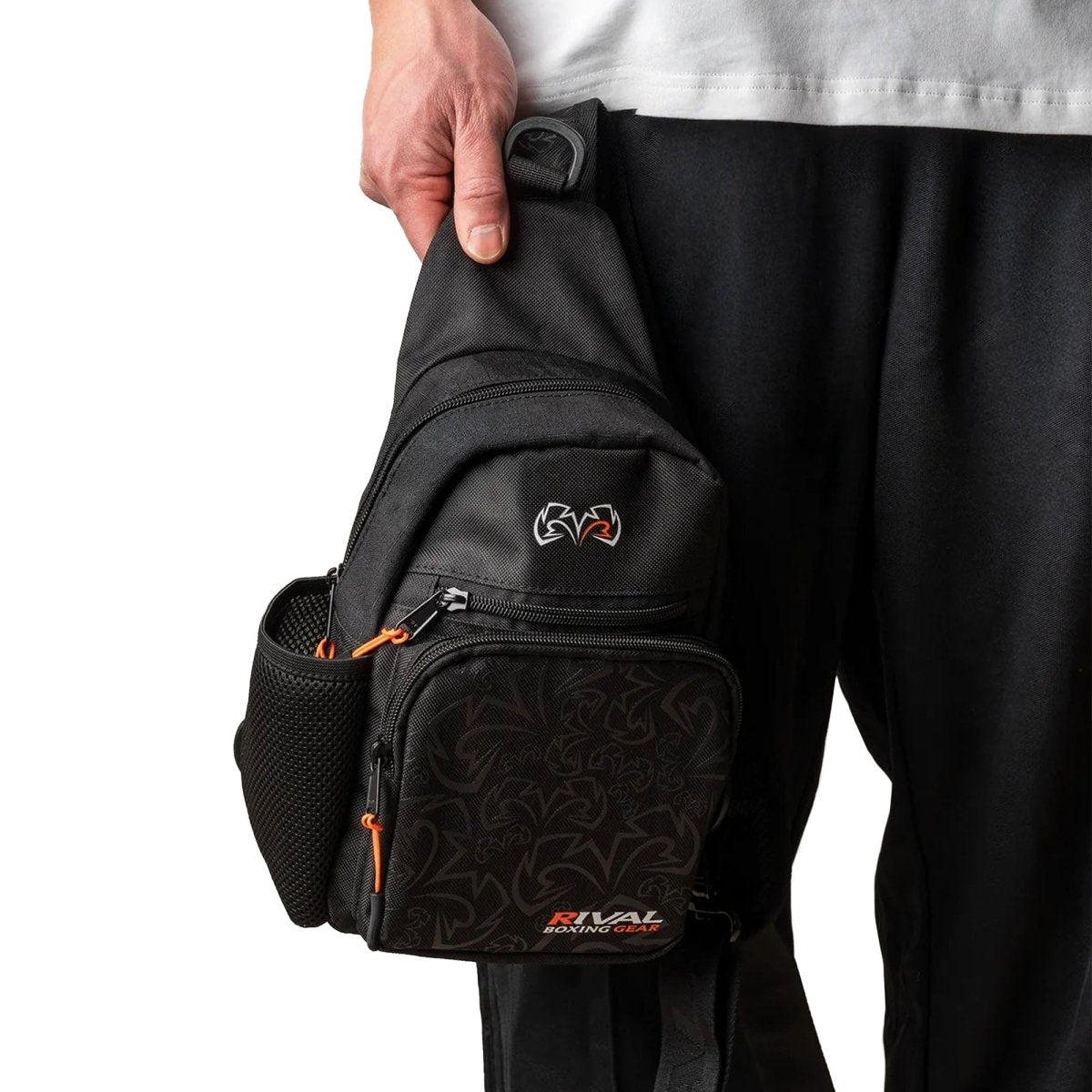 RIVAL Boxing Shoulder Bag with Water Bottle Compartment, Black - Forza Sports