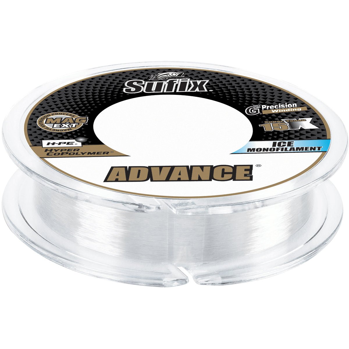 Sufix 100 Yard Advance Ice Monofilament Fishing Line - Clear - Forza Sports