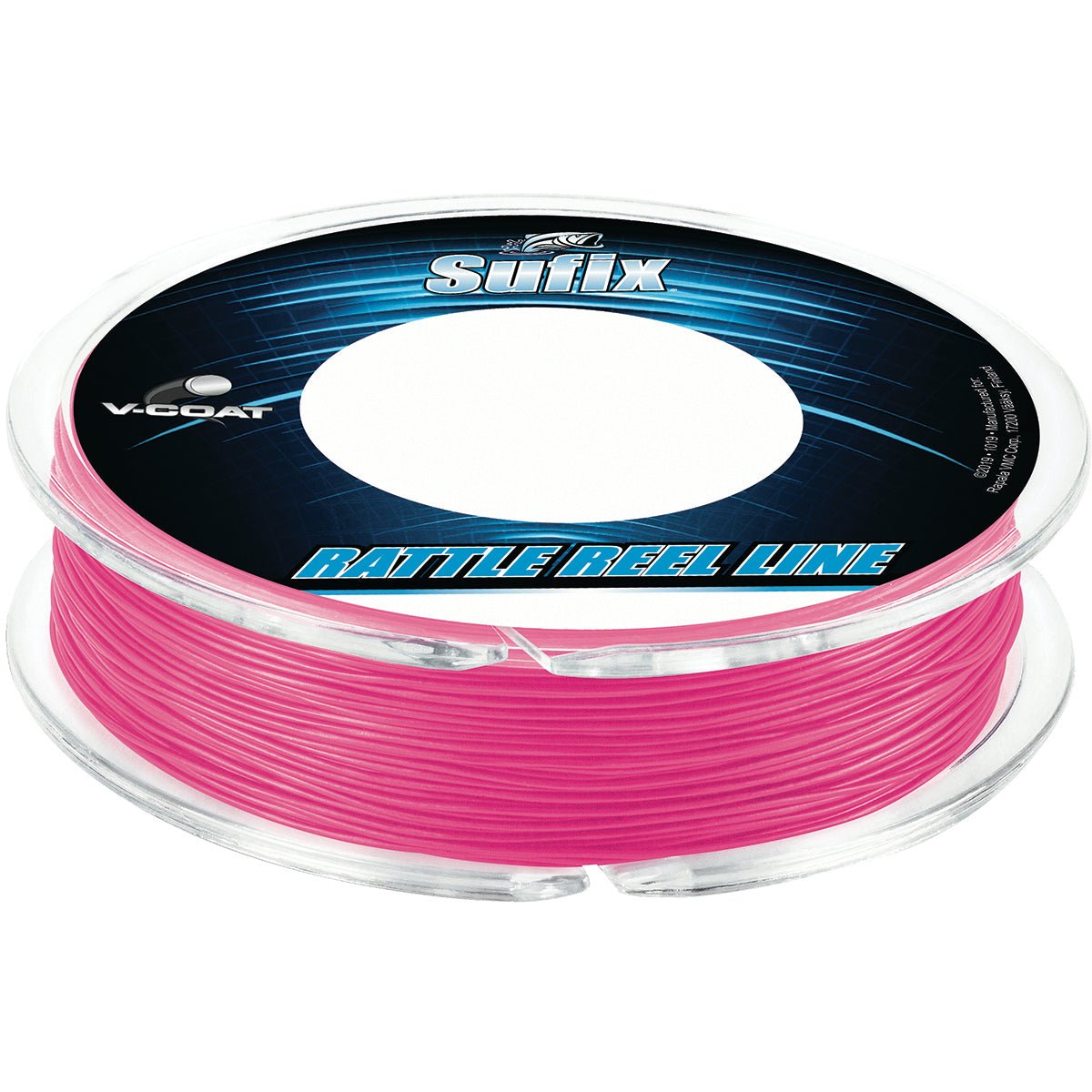 Sufix 50 Yard Rattle Reel V - Coat Fishing Line - Hot Pink - Forza Sports