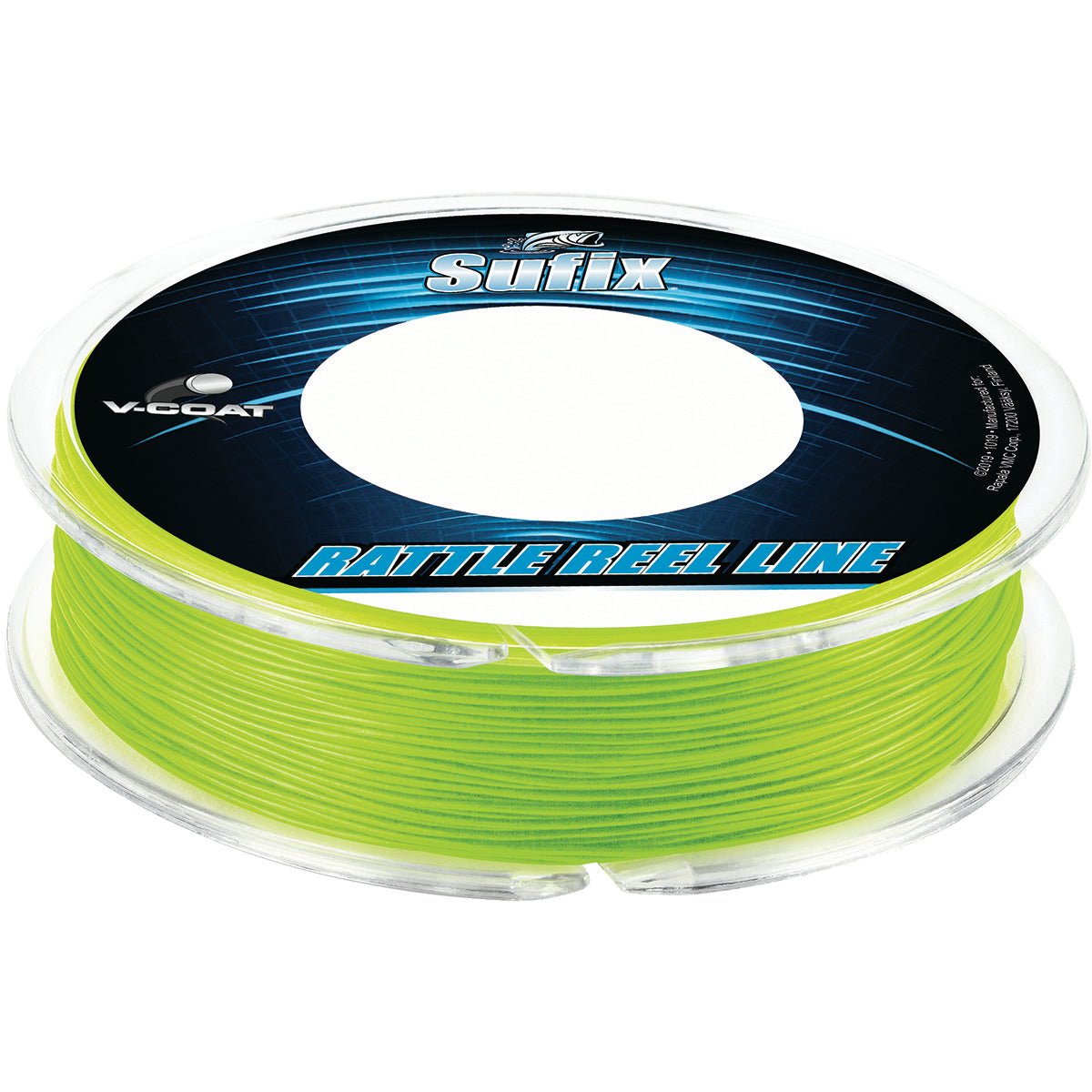 Sufix 50 Yard Rattle Reel V - Coat Fishing Line - Neon Lime - Forza Sports