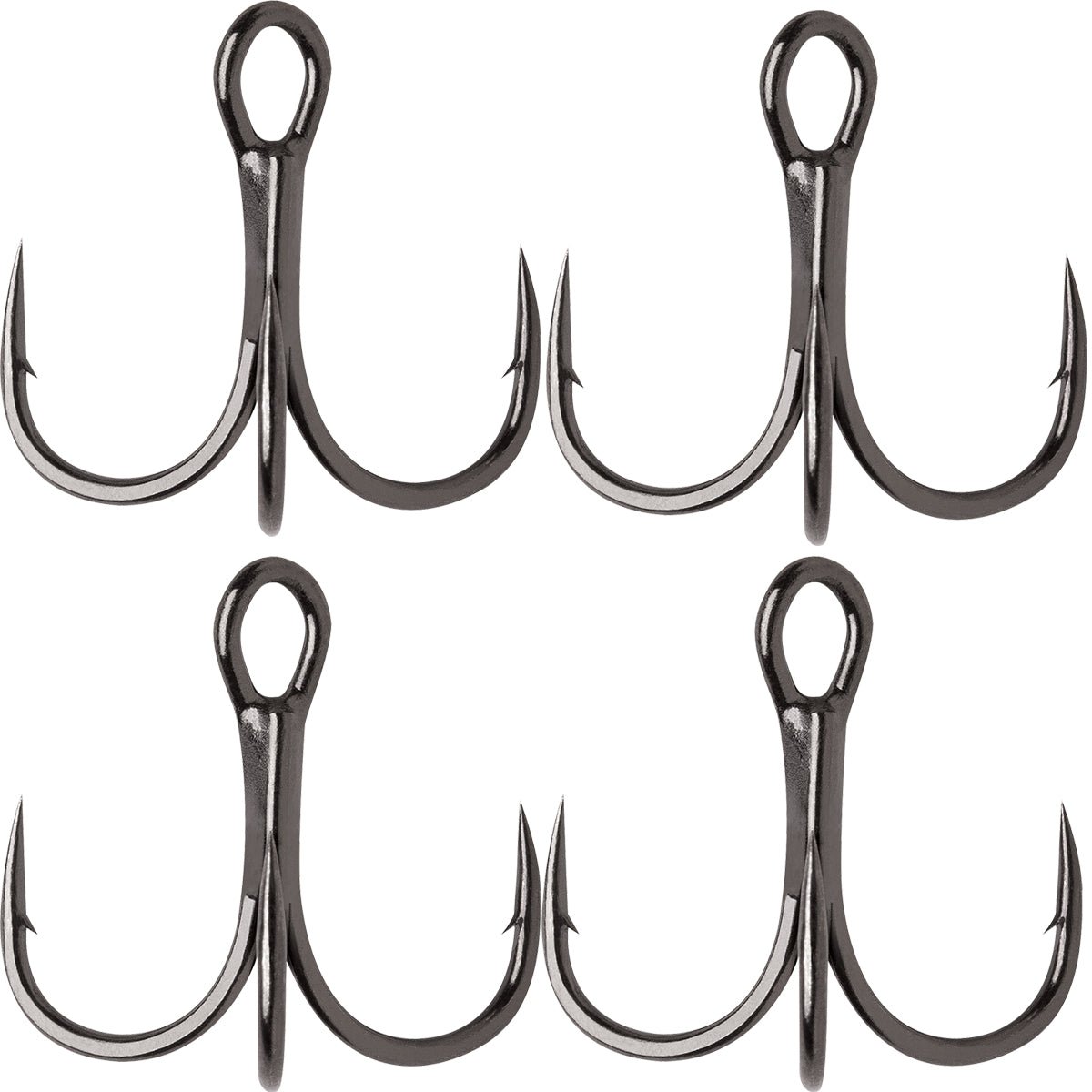 VMC Hybrid Treble Short Fishing Hook 4 - Pack - Black Nickel - Forza Sports