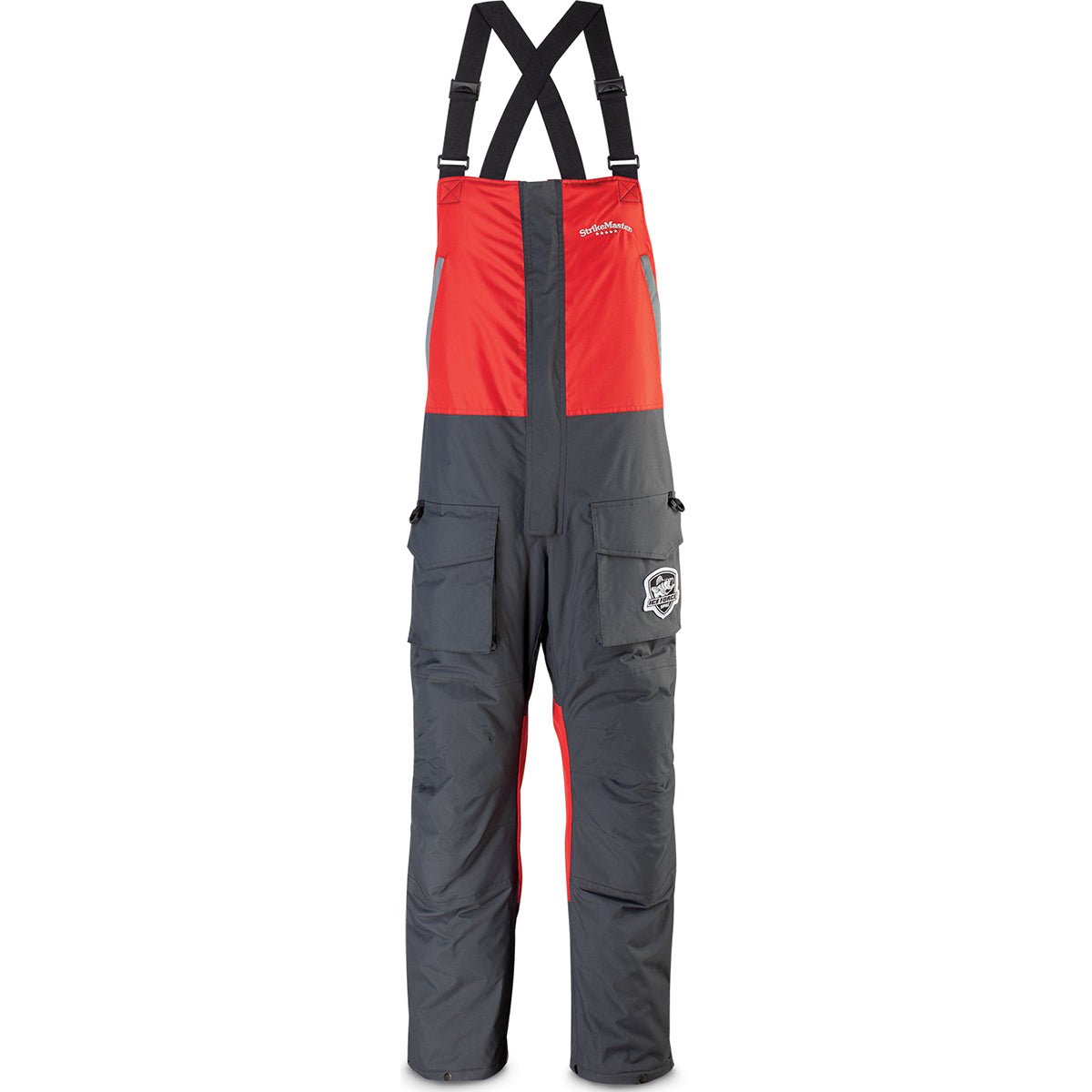 StrikeMaster Surface Fishing Bibs - Charcoal/Red - Forza Sports