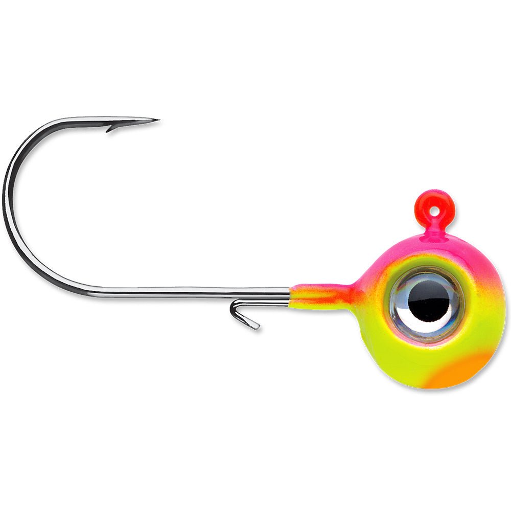 VMC Neon Moon Eye 1/4 Oz. 3D Holographic Jig - 4 Pack - Bubble Gum - Forza Sports