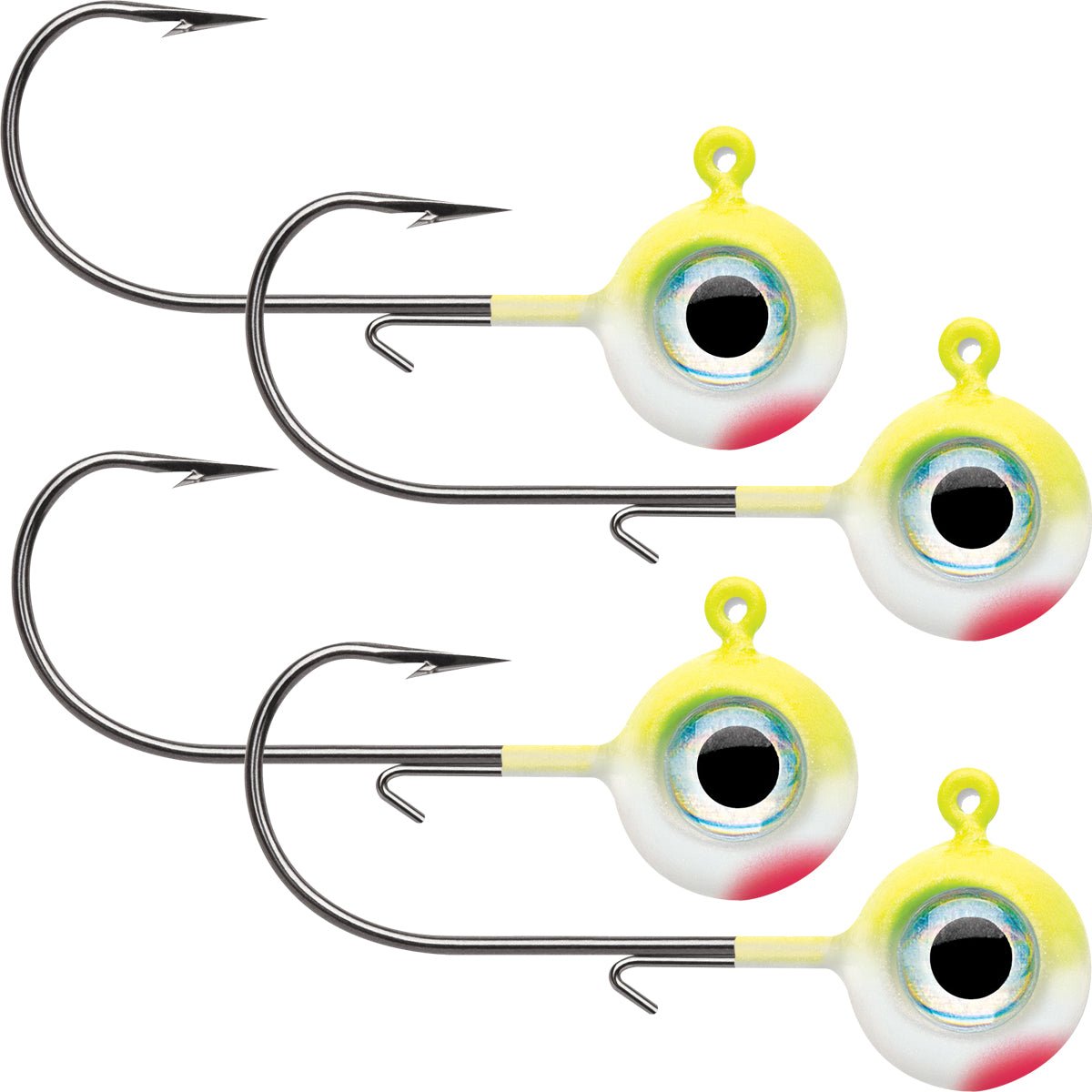 VMC Neon Moon Eye 1/4 Oz. 3D Holographic Jig - 4 Pack - Clown - Forza Sports