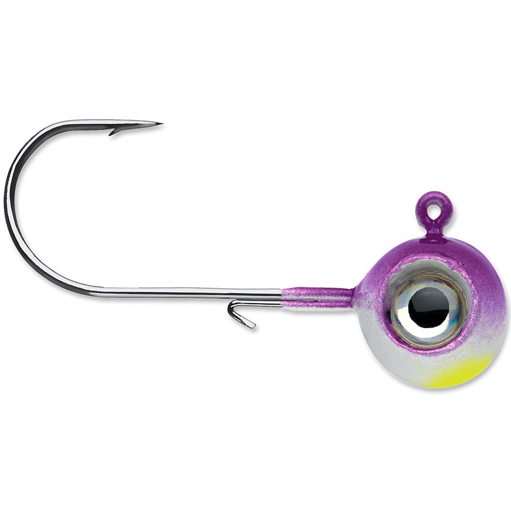 VMC Neon Moon Eye 1/4 Oz. 3D Holographic Jig - 4 Pack - Purple Albino - Forza Sports