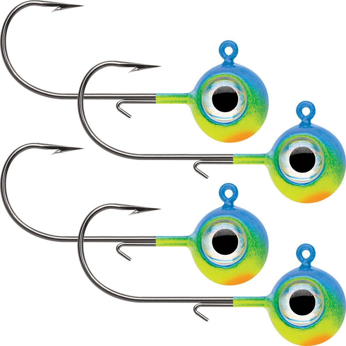VMC Neon Moon Eye 1/8 Oz. 3D Holographic Jig - 4 Pack - Parrot - Forza Sports