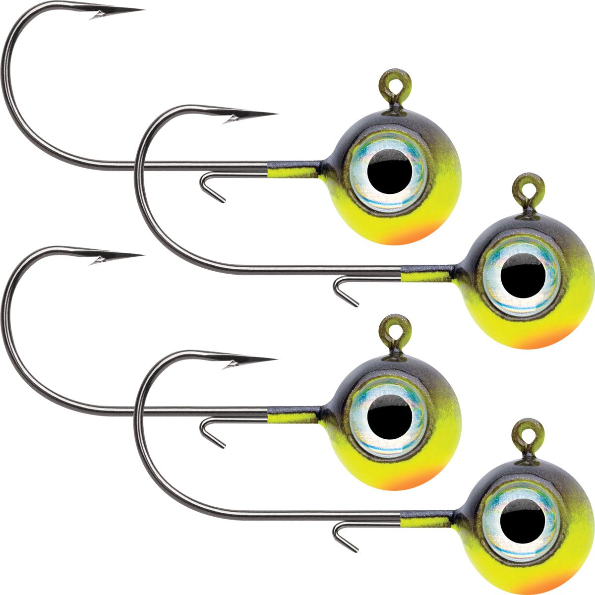 VMC Neon Moon Eye 1/4 Oz. 3D Holographic Jig - 4 Pack - Redtail Chub - Forza Sports