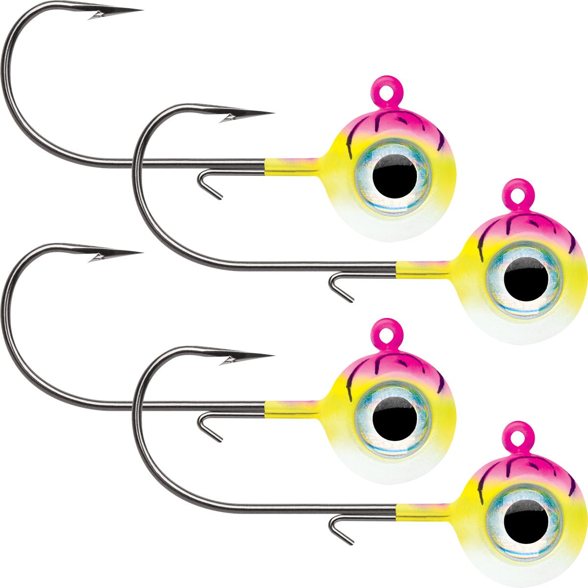 VMC 3/8 oz. Neon Moon Eye Jig - 4 Pack - Forza Sports