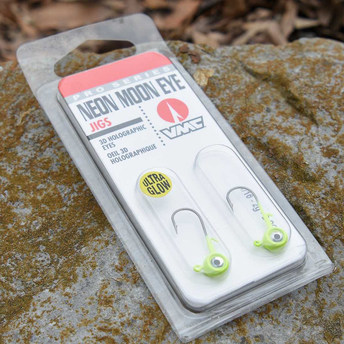 VMC Neon Moon Eye 1/4 Oz. 3D Holographic Jig - 4 Pack - Blue White - Forza Sports