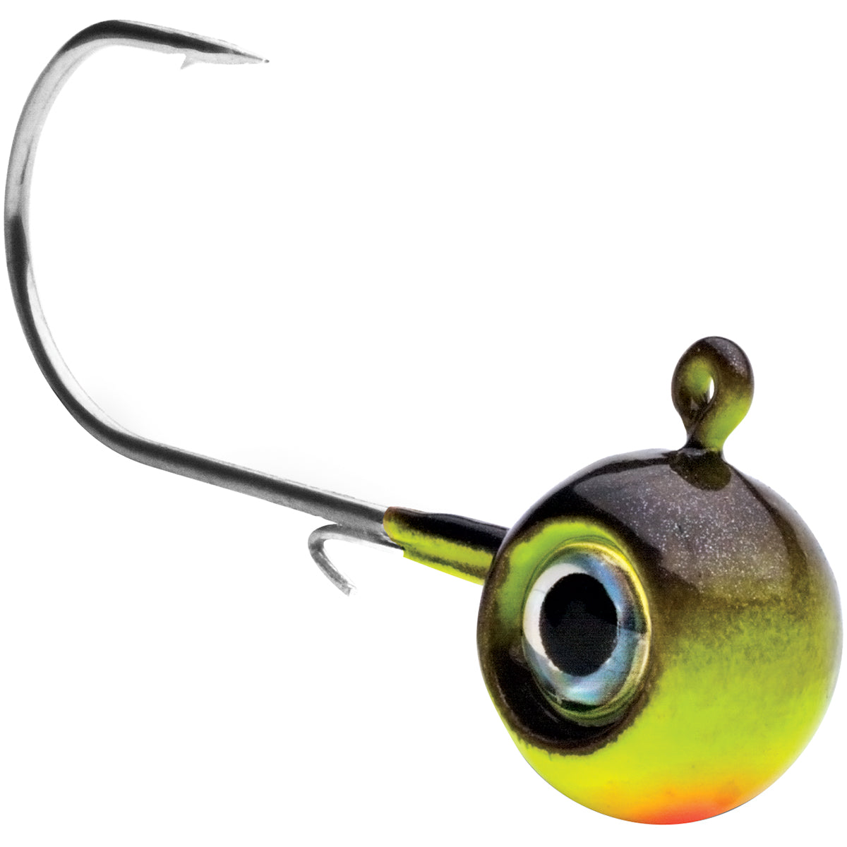 VMC Neon Moon Eye 1/4 Oz. 3D Holographic Jig - 4 Pack - Chartreuse Lime Green VMC