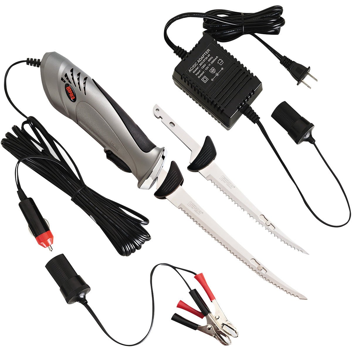 Rapala Deluxe Electric Fillet Knife Set - Black/Gray - Forza Sports