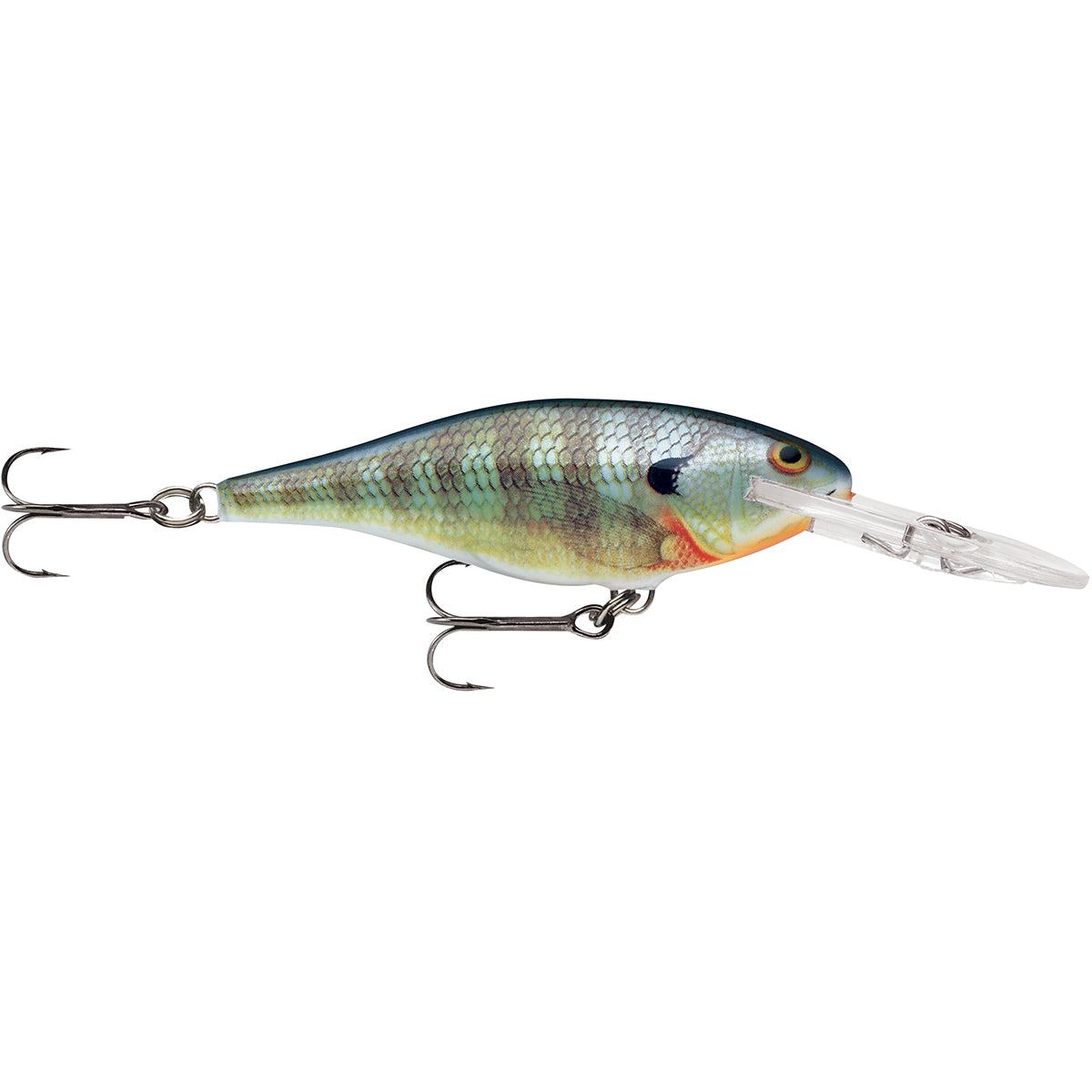 Realistic fishing lure with a detailed design on a white background