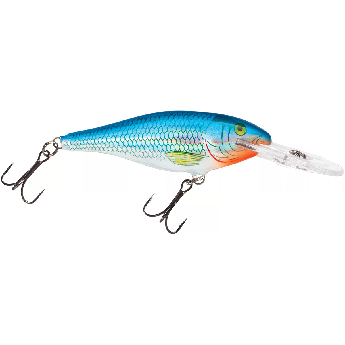 Colorful fishing lure with a white background