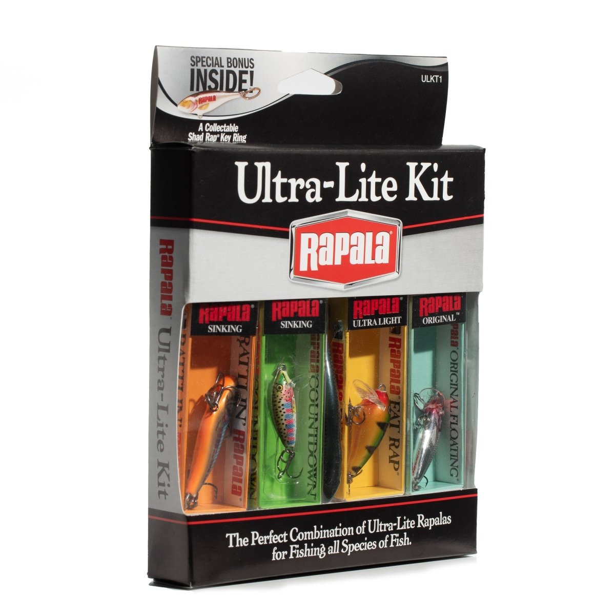 Rapala Ultra Lite Kit Fishing Lures with Collectable Shad Rap Key Ring - Forza Sports