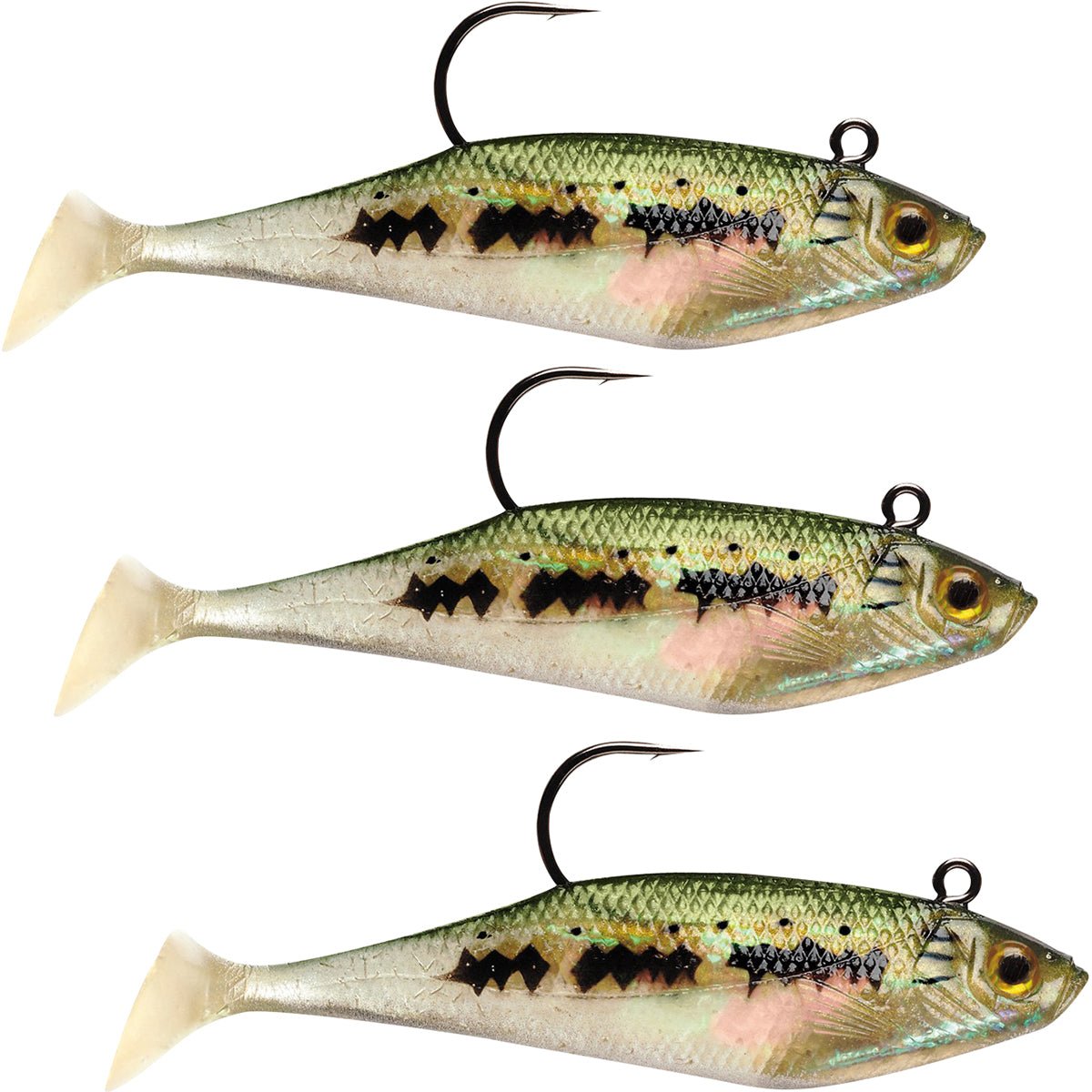 Storm Wildeye Swim Shad 3 - inch Fishing Lures 3 - Pack - Forza Sports