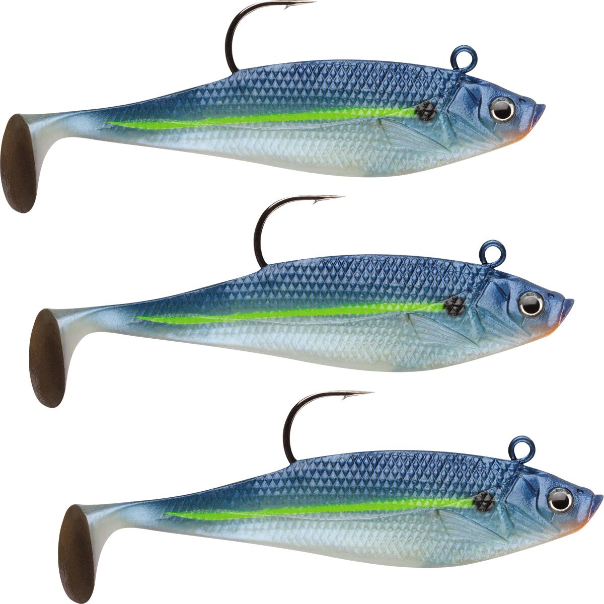 Storm Wildeye Swim Shad 3 - inch Fishing Lures 3 - Pack - Forza Sports