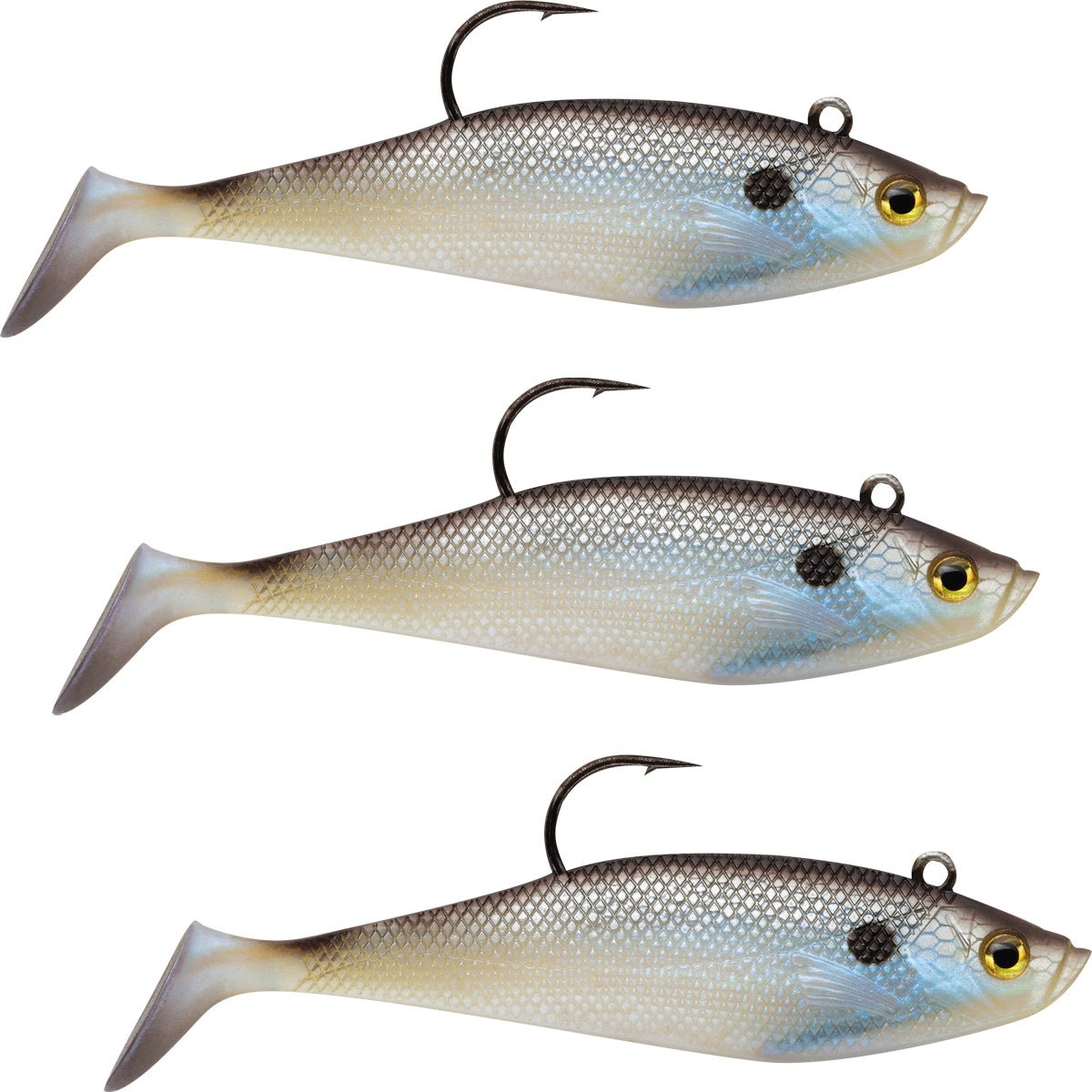 Storm Wildeye Swim Shad 3 - inch Fishing Lures 3 - Pack - Forza Sports
