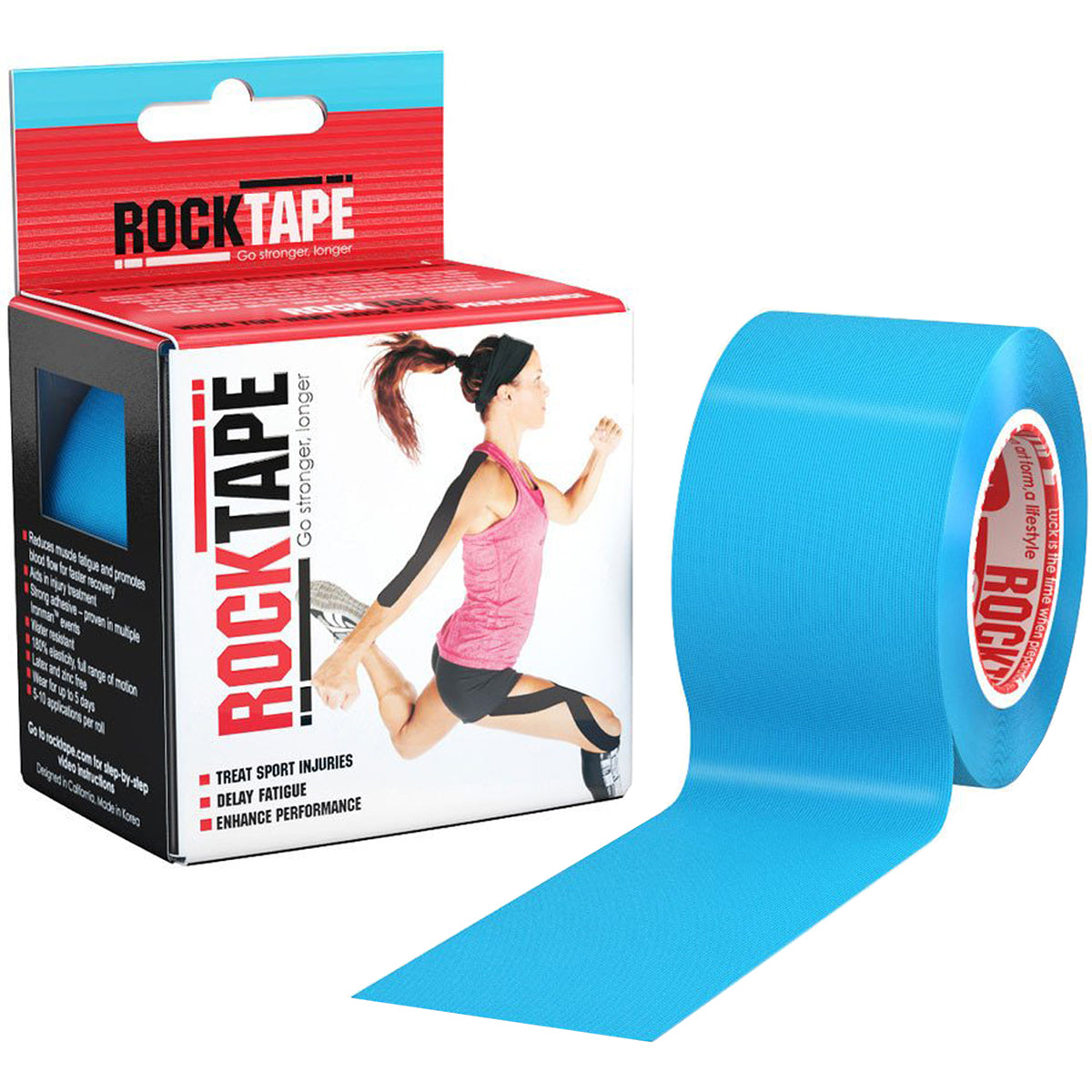 RockTape 2" Active Recovery Kinesiology Tape - blue
