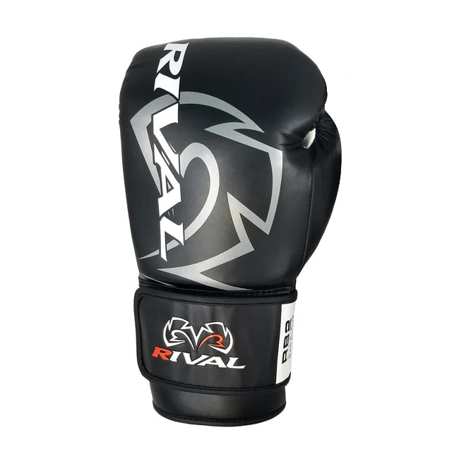 Black boxing glove with Rival logo on a white background