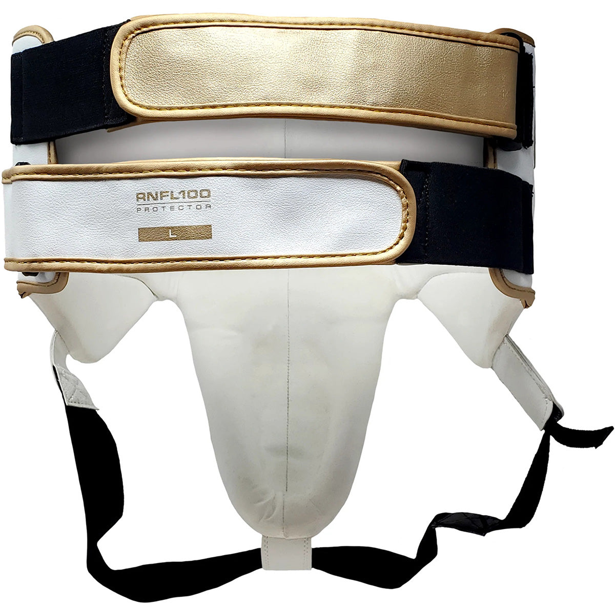 RIVAL Boxing RNFL100 Professional No-Foul Groin Protector - White/Gold