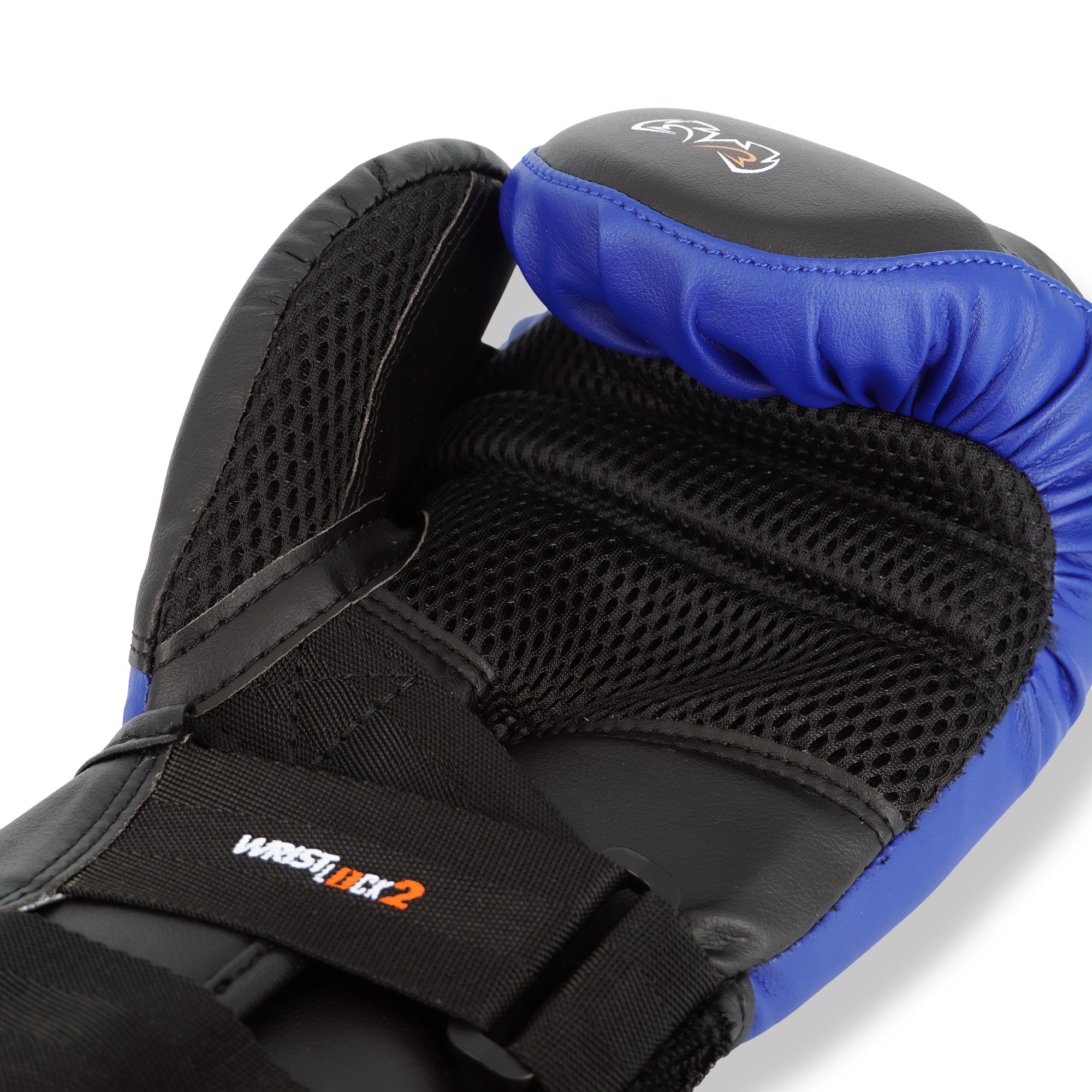 Black and blue wrist guard with 'Wrist Lock 2' branding on a white background