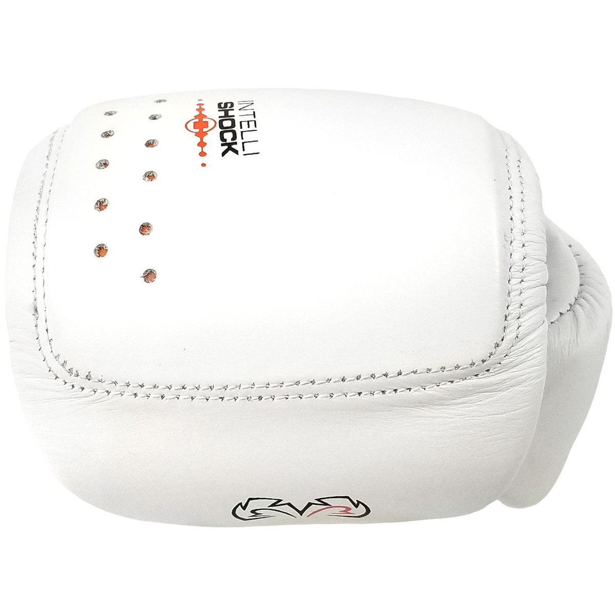 White boxing glove with 'Intelli Shock' branding on a white background
