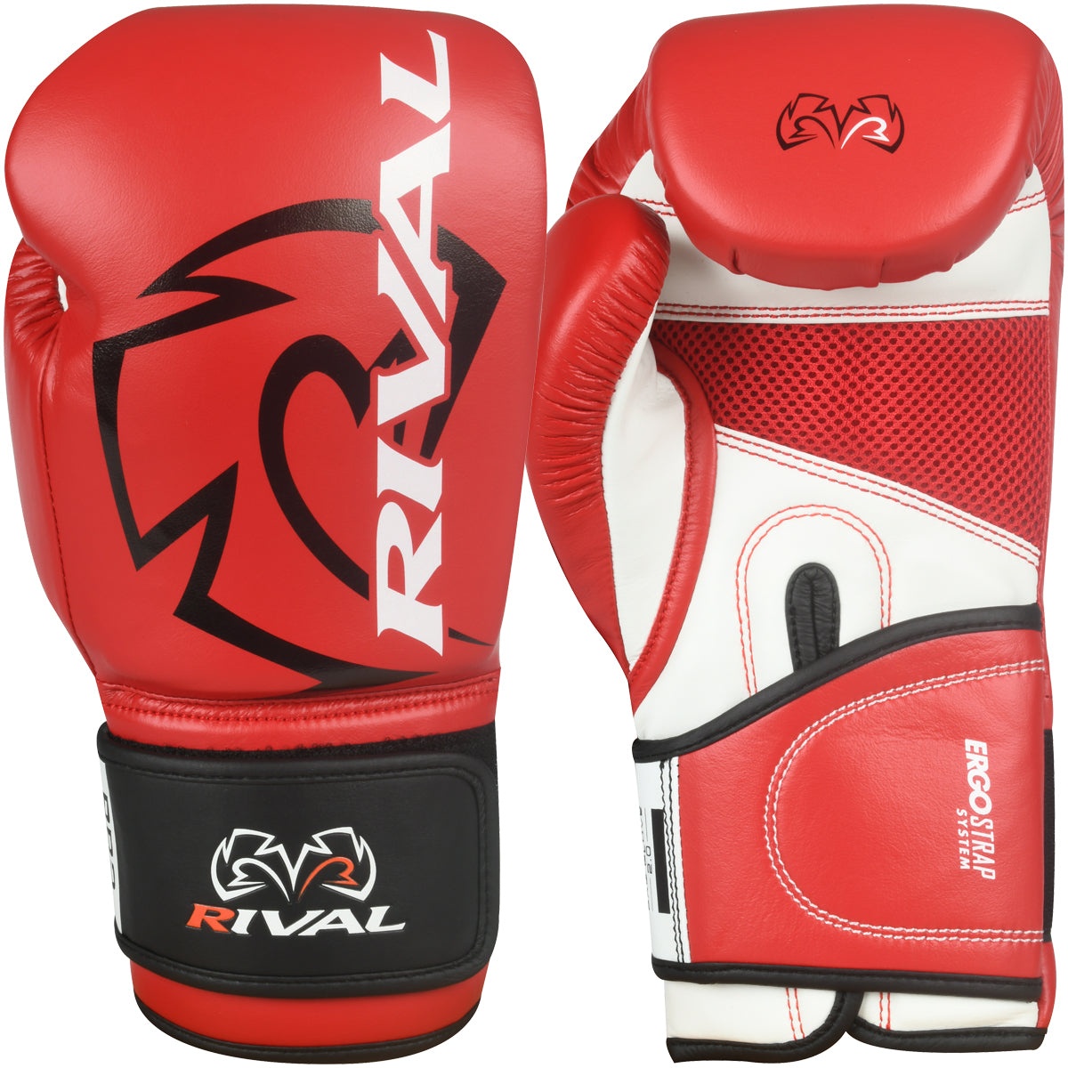 Red boxing gloves with Rival logo on a white background