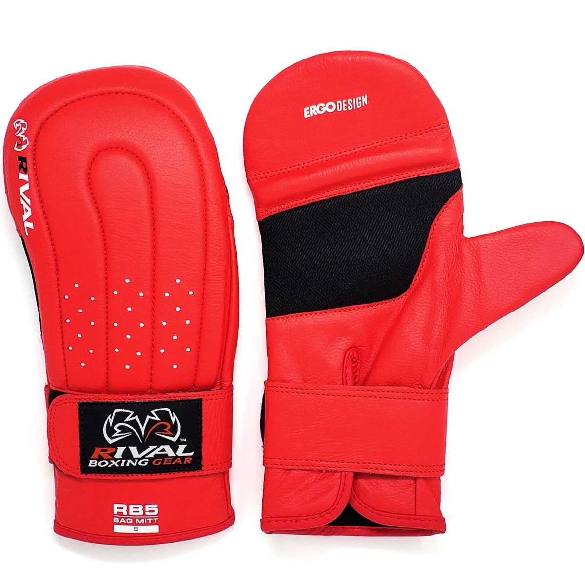 Rival Boxing RB5 Hook and Loop Leather Training Bag Mitts