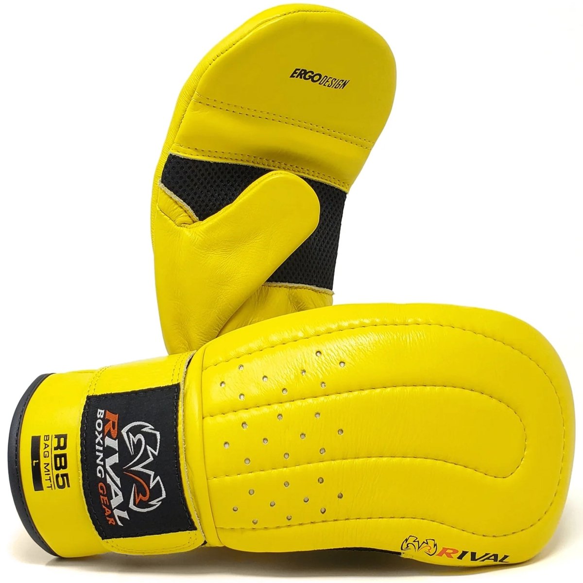 Rival Boxing RB5 Hook and Loop Leather Training Bag Mitts