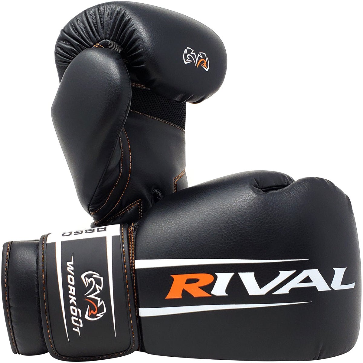 RIVAL Boxing RB60 Workout Hook and Loop Bag Gloves 2.0 - Black - Forza Sports