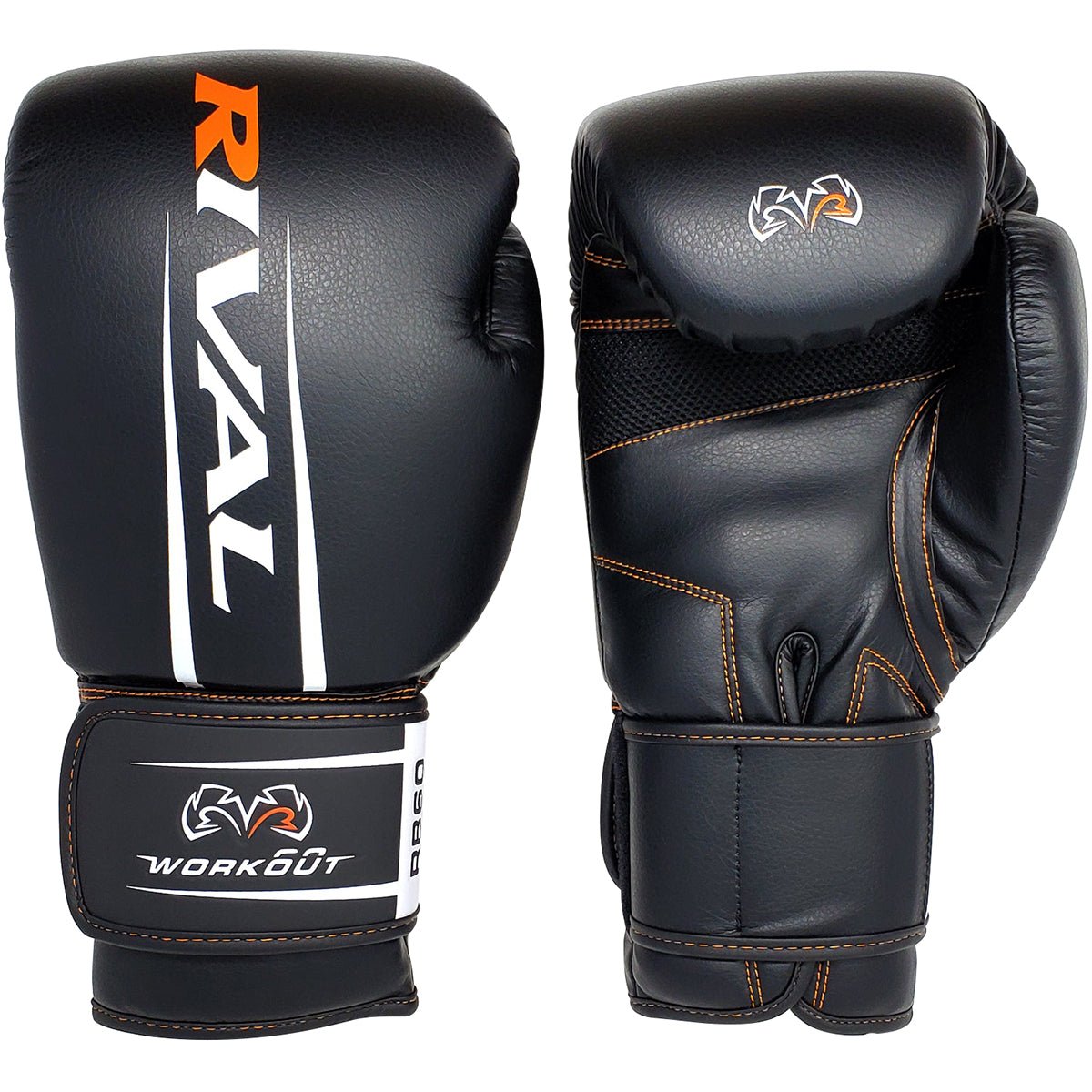 RIVAL Boxing RB60 Workout Hook and Loop Bag Gloves 2.0 - Black - Forza Sports