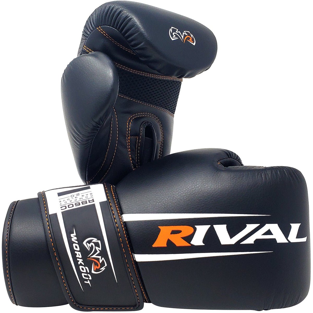 RIVAL Boxing RB60C Workout Compact Hook and Loop Bag Gloves 2.0 - Black - Forza Sports