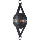 Rival Boxing 8" RDBL4 Double End Bag with Pump - Black/Orange Rival Boxing