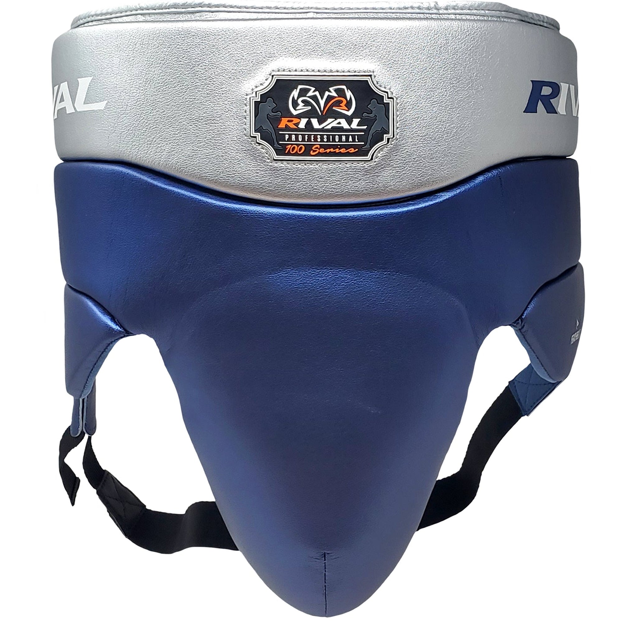Blue and gray boxing headgear with 'Rival' branding on a white - Forza Sports