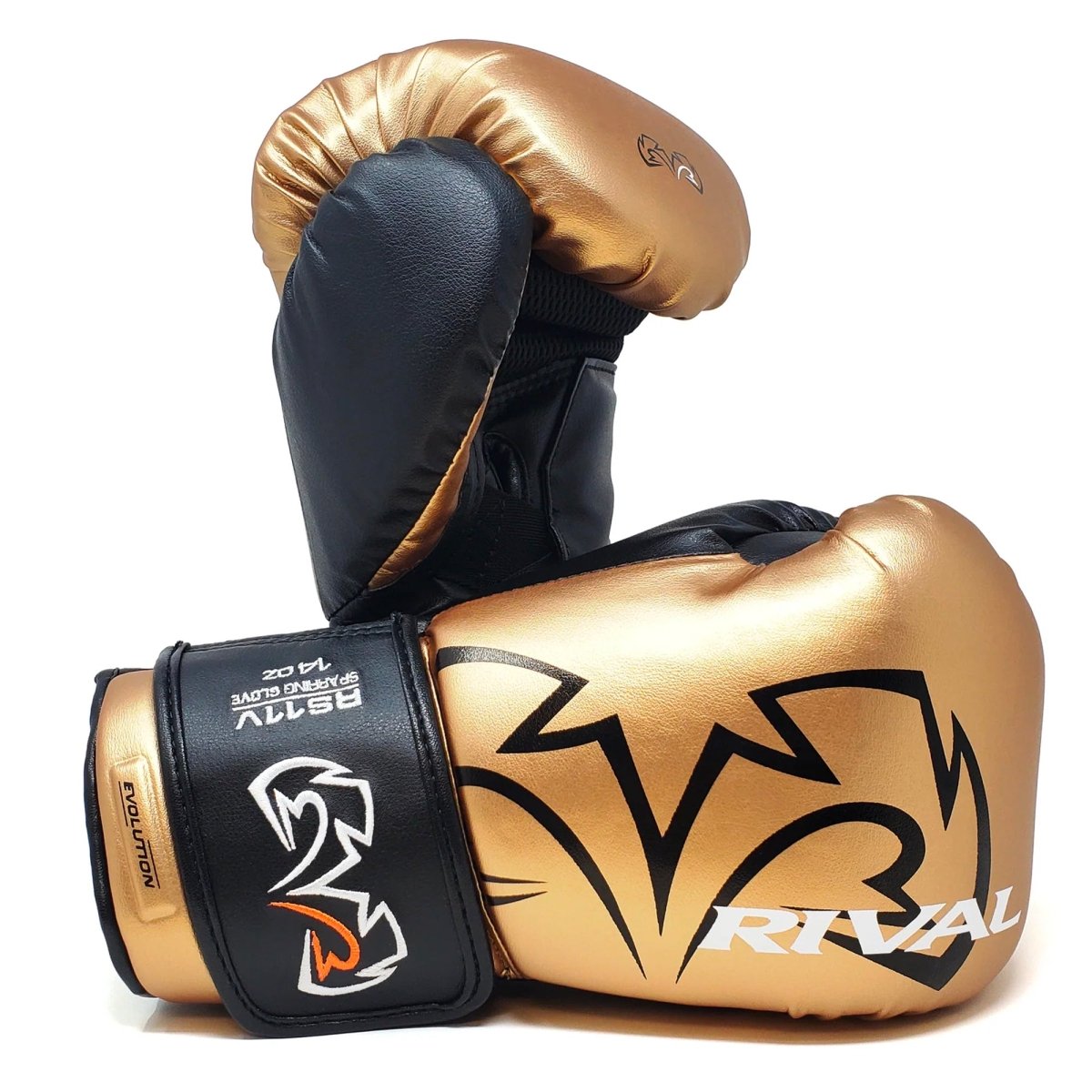 Rival Boxing RS11V Evolution Hook and Loop Sparring Gloves - Gold