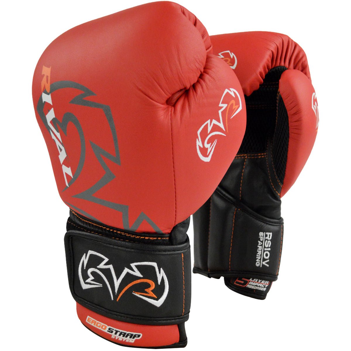 RIVAL Boxing RS10V Optima Hook and Loop Sparring Gloves - Red/Black