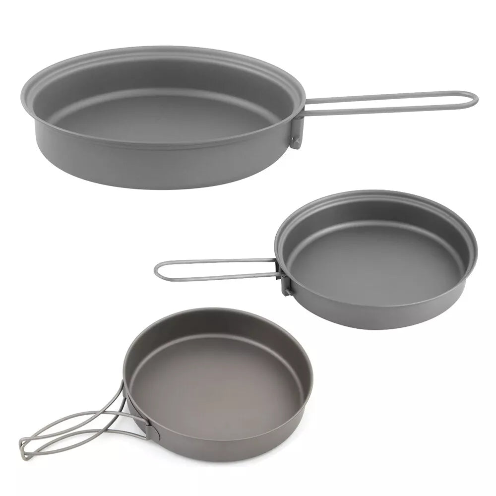 TOAKS Titanium Frying Pan with Foldable Handle - 130mm - Forza Sports