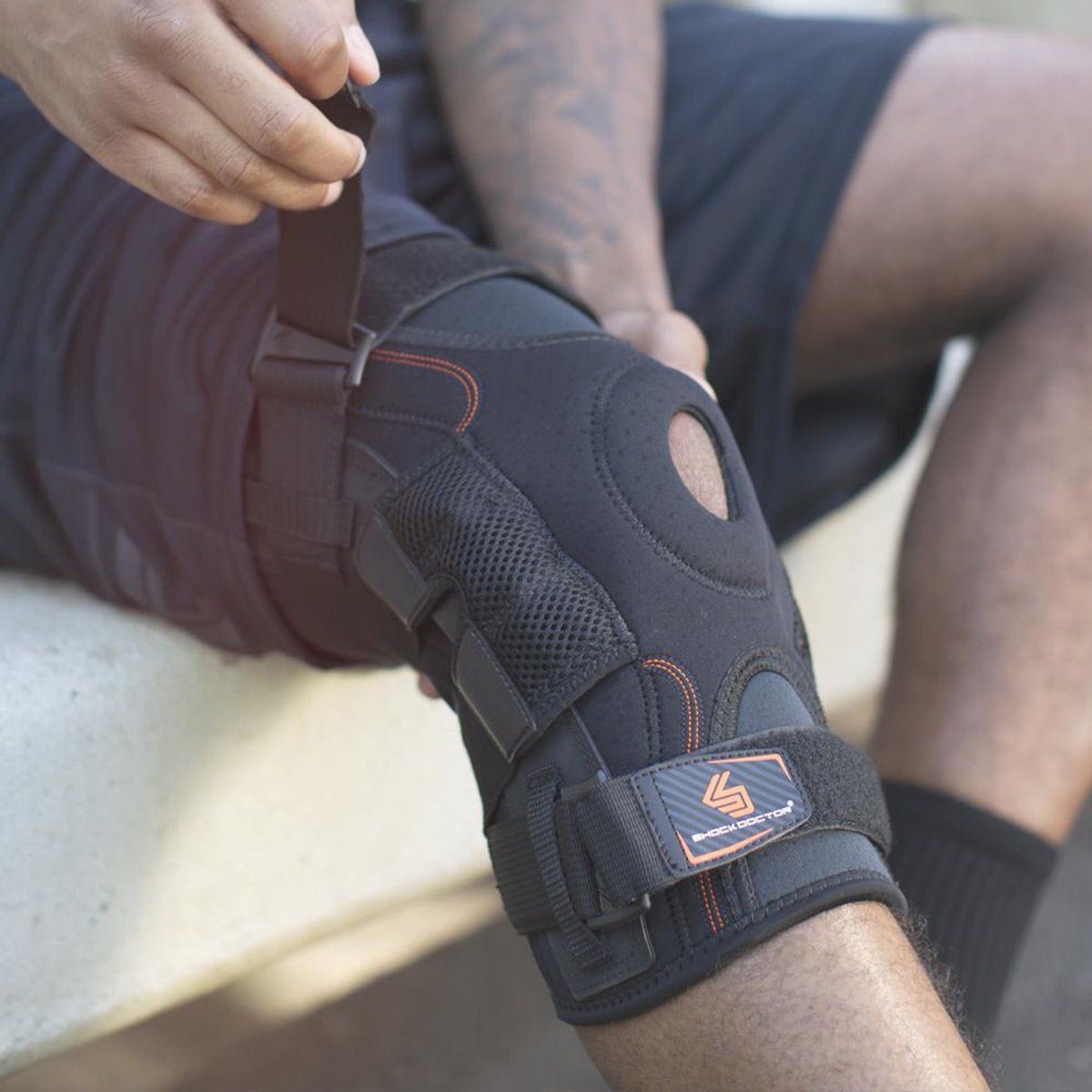 Shock Doctor Ultra Knee Support Brace with Bilateral Hinges - Black - Forza Sports