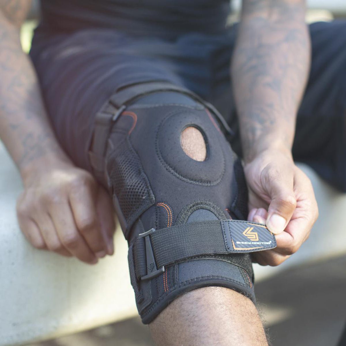 Shock Doctor Ultra Knee Support Brace with Bilateral Hinges - Black - Forza Sports