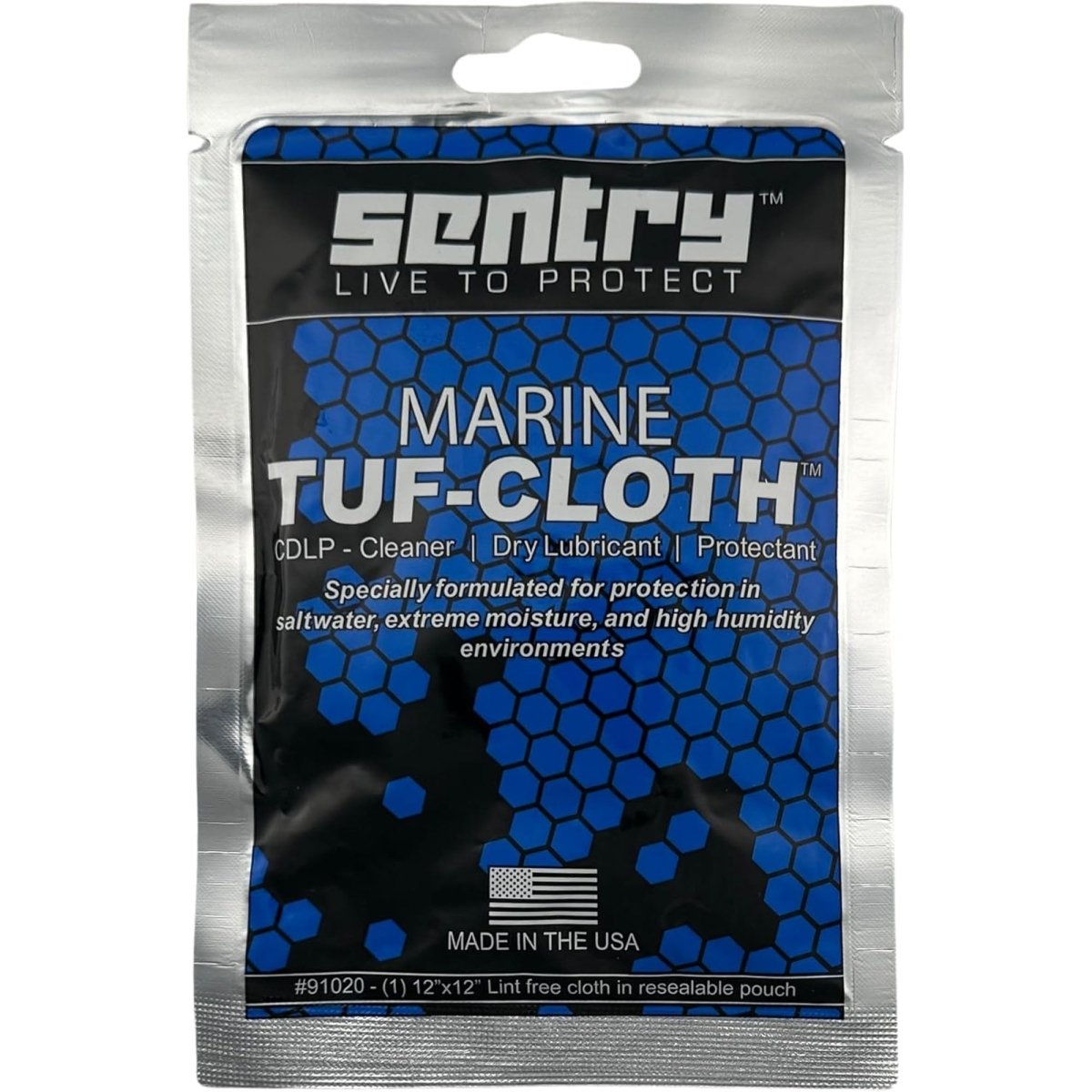 Sentry Solutions Marine Tuf - Cloth, 12" x 12" CDLP Cloth in Pouch, SS - TFCLTH - Forza Sports