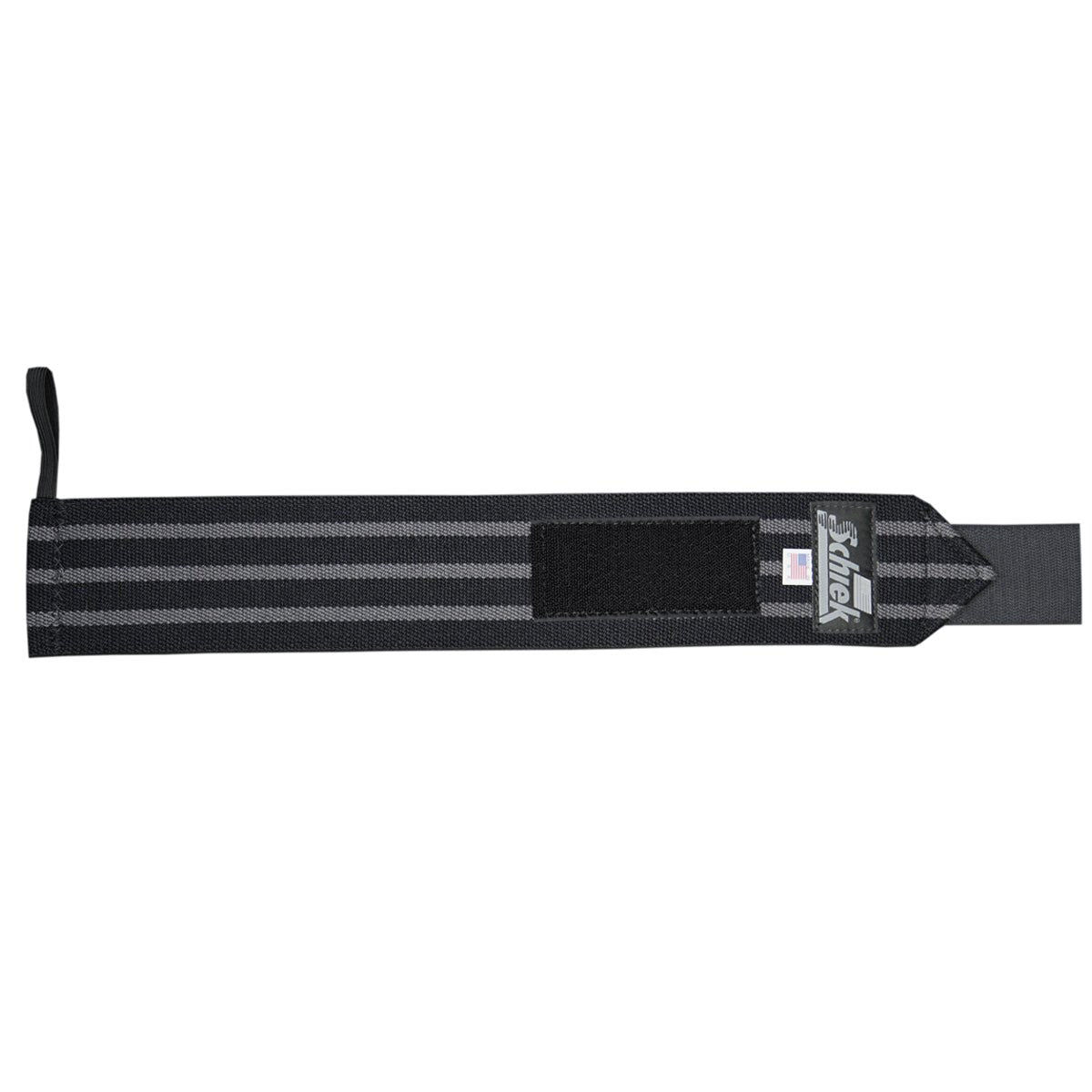 Schiek Sports Black Out Heavyweight Cotton Elastic Wrist Wraps - Black/Silver - Forza Sports