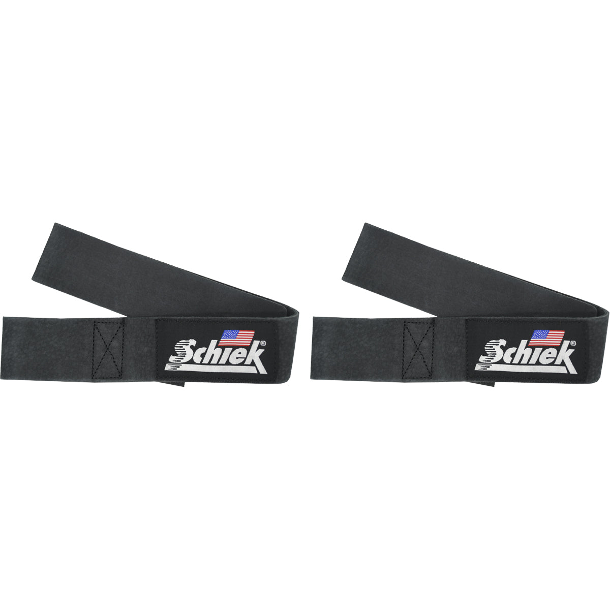 Schiek Sports Model 1000LLS Leather Weight Lifting Straps - Black Schiek Sports