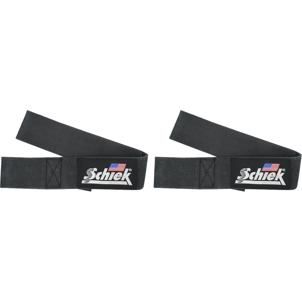 Schiek Sports Model 1000LLS Leather Weight Lifting Straps - Black - Forza Sports