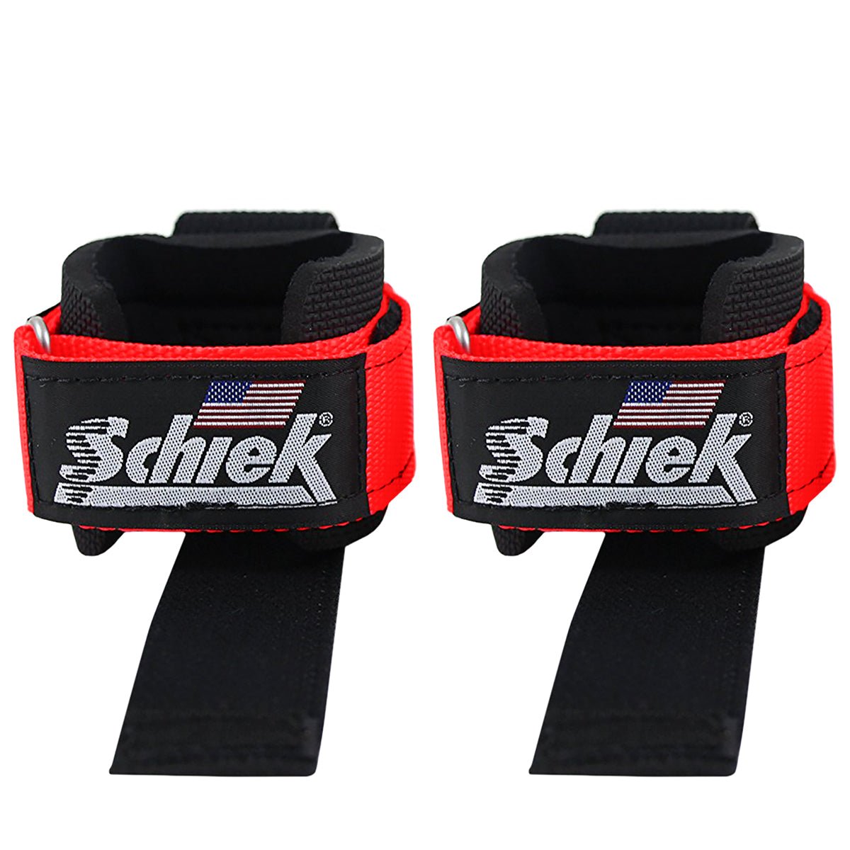 Schiek Sports Model 1000 - DLS Deluxe Dowel Lifting Straps - Red - Forza Sports